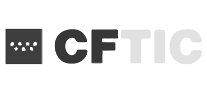 Logo de CFTIC Getafe en escala de grises